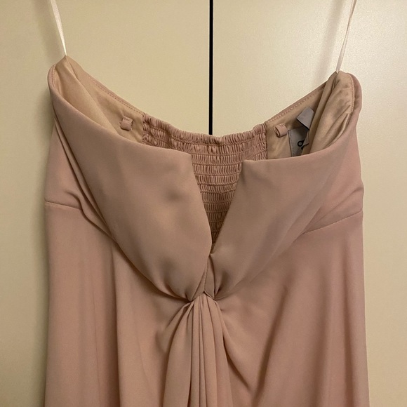 ASOS pink maxi dress with front slit, lined skirt, structured wired top size 6 - Picture 3 of 5